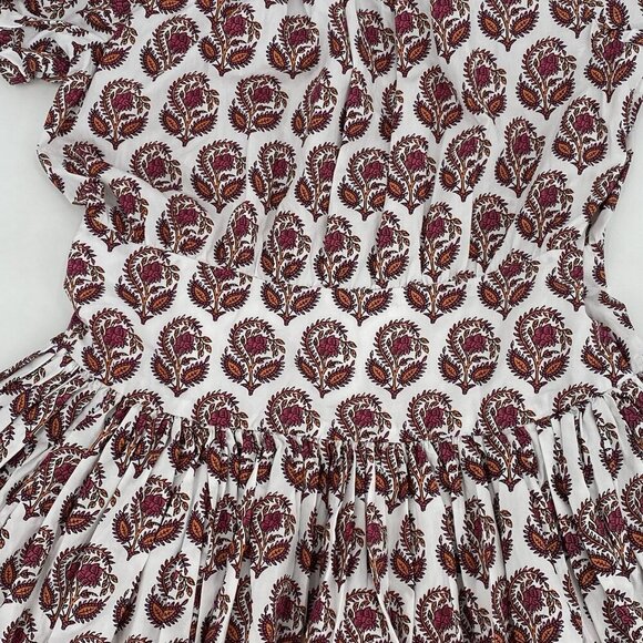 J. Crew Size 6 Drop Waist Cotton Poplin Mini Dress Bouquet Block Print BR444 - Picture 7 of 15